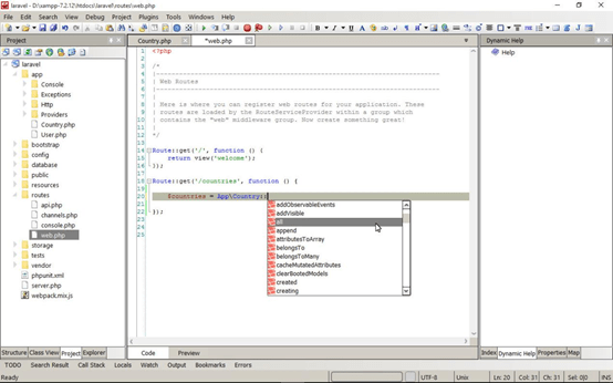  Laravel in CodeLobster IDE